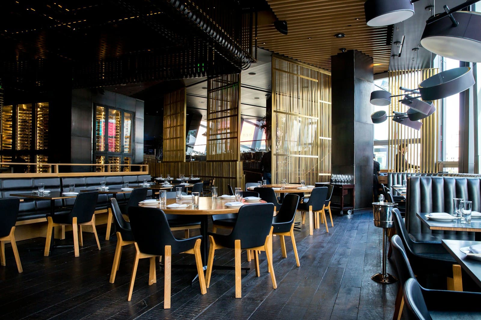 Alsafa Cuisine dining room with warm lighting and plated dishes